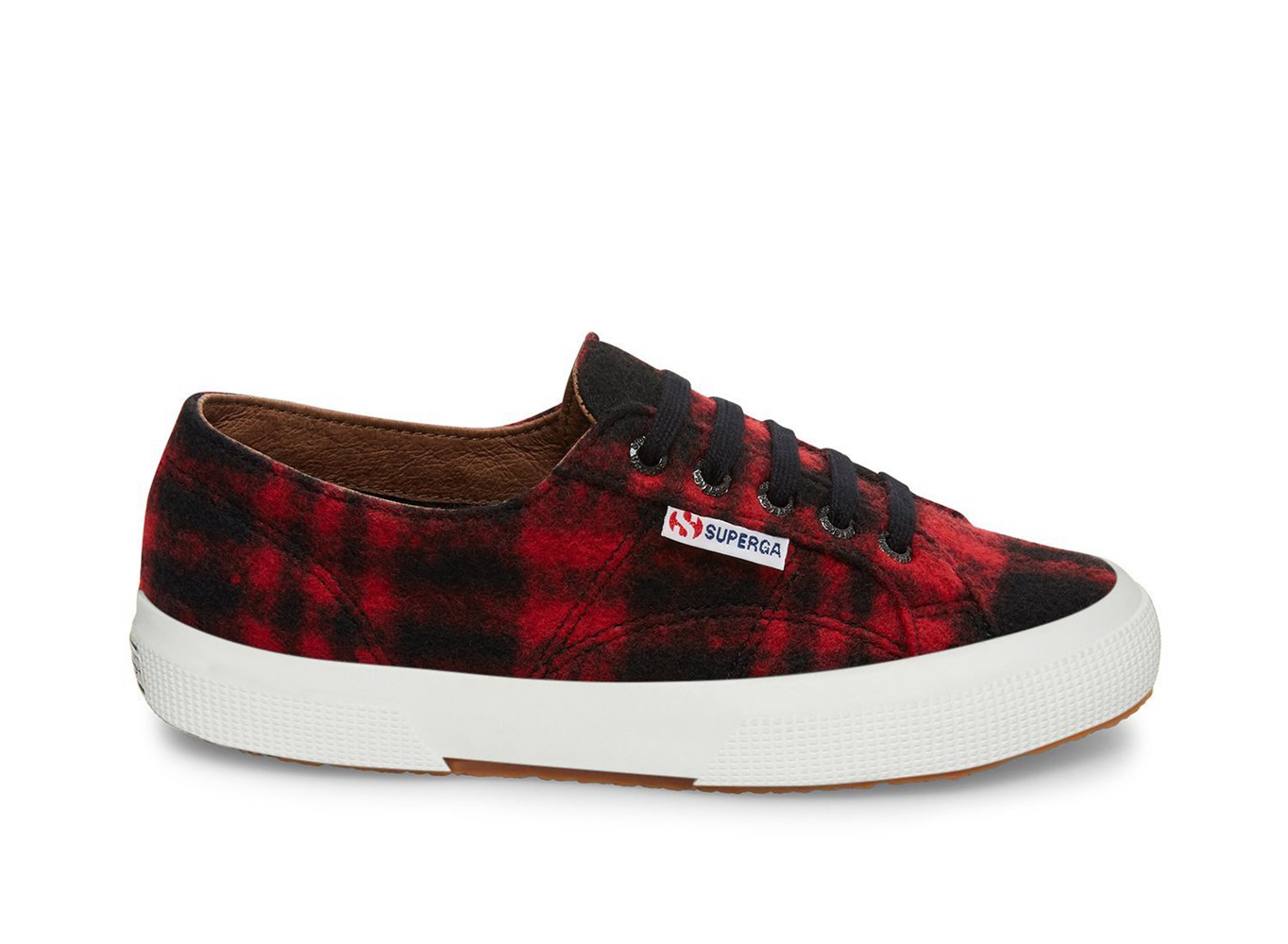 Superga Espadrille Womens - 2750 Shepherdwoolu - Red/Black - IXTMJ9504